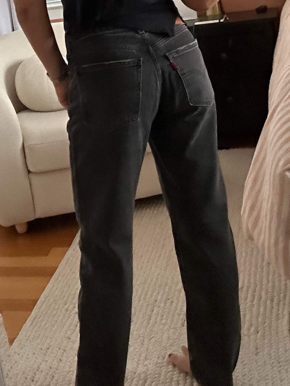 Levi's Women's Straight-Leg Jeans in Washed Black